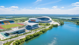 三棵树工业涂料护航广安奥体中心